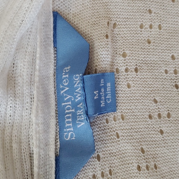Simply Vera Vera Wang women's open front cardigan.  Size medium. - Picture 3 of 9